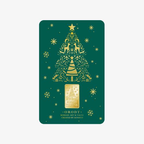 크리스마스 카드형골드 트리 3.75g